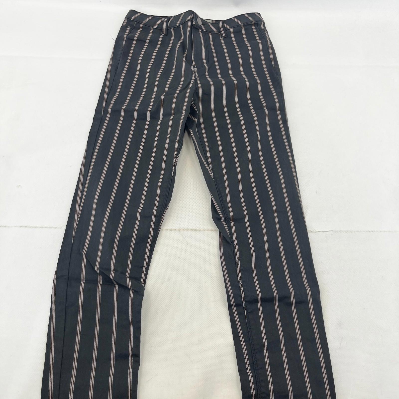 C&A Clockhouse Womens Black Striped Jeans Jegging Leg Skinny size 34R - NWOT