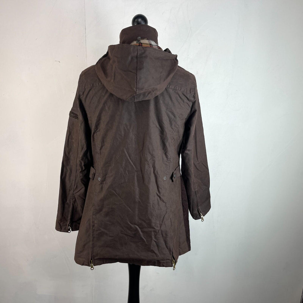 Vintage Hunter Outdoor Wax Jacket Womens 14 Brown Country Coat Made in England