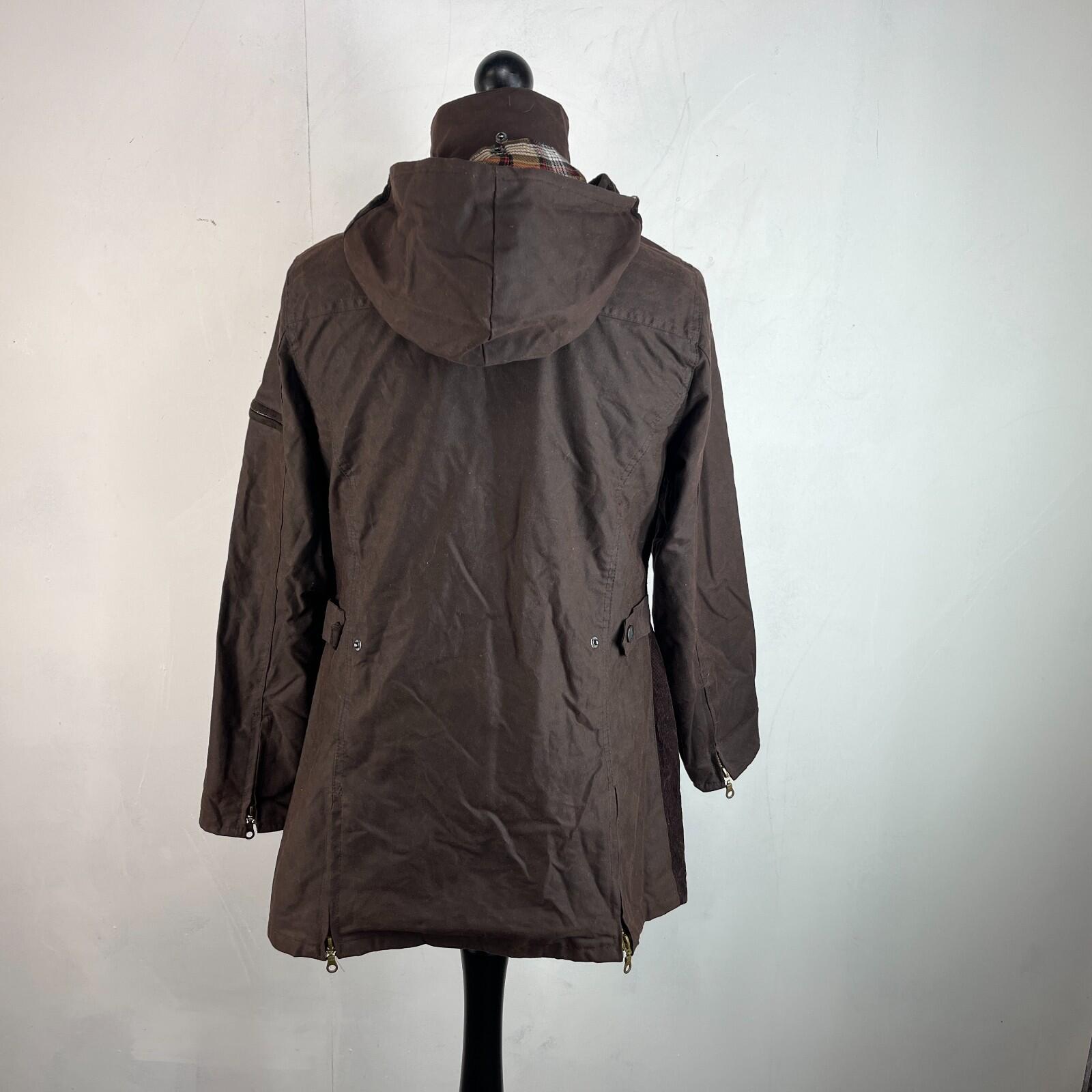 Vintage Hunter Outdoor Wax Jacket Womens 14 Brown Country Coat Made in England