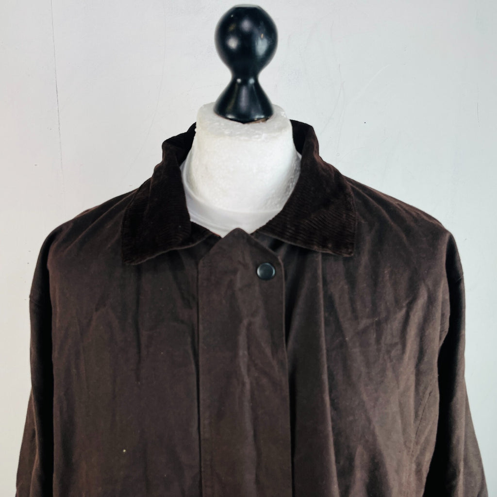 Greenbelt Women’s Wax Jacket in Brown size 2XL Waxed Cotton Coat