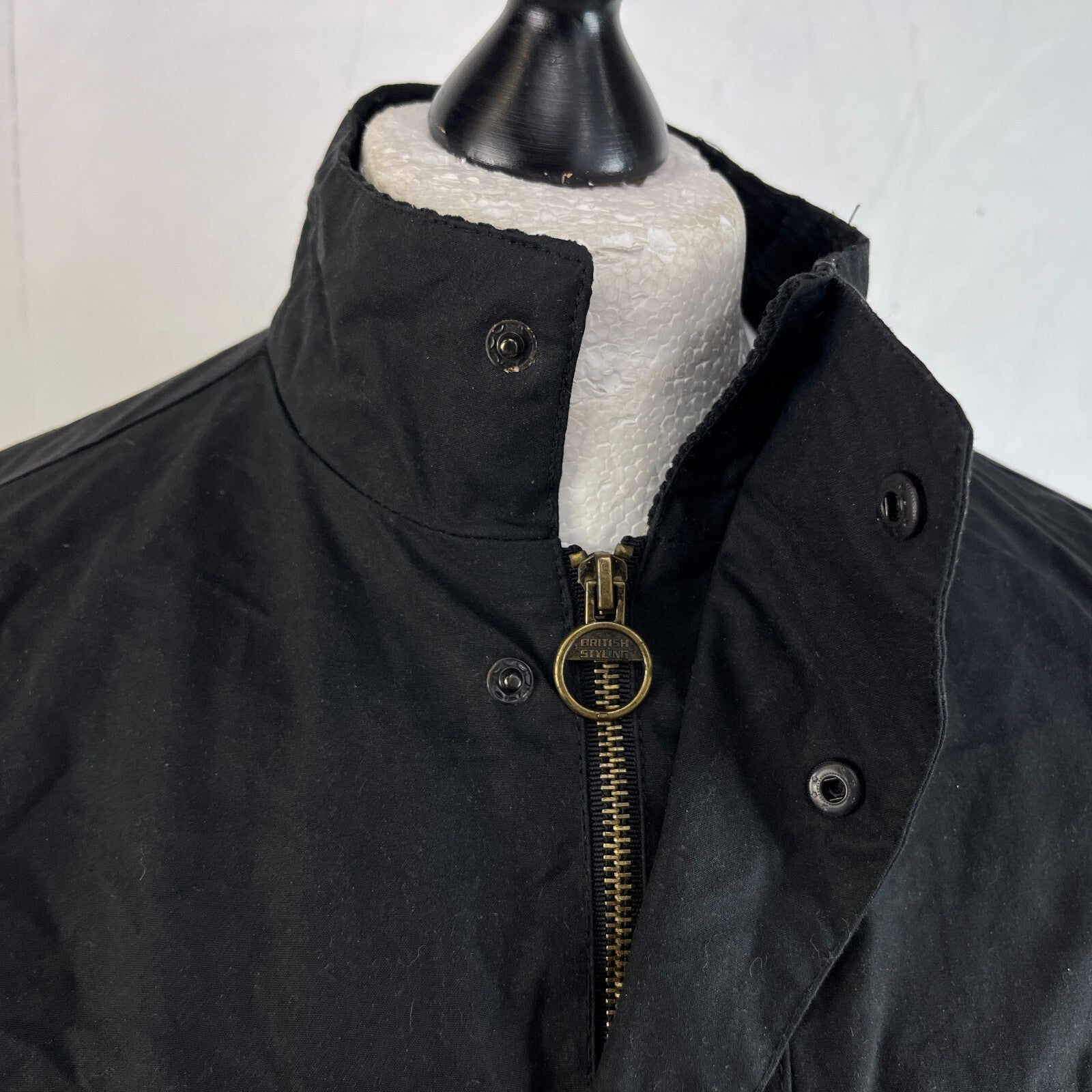 Crane Wax Jacket in Black Waxed Cotton size Medium