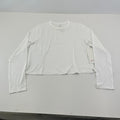 Lululemon Classic Fit Long Sleeve Cotton Blend Top T-Shirt White size UK 10 US 6
