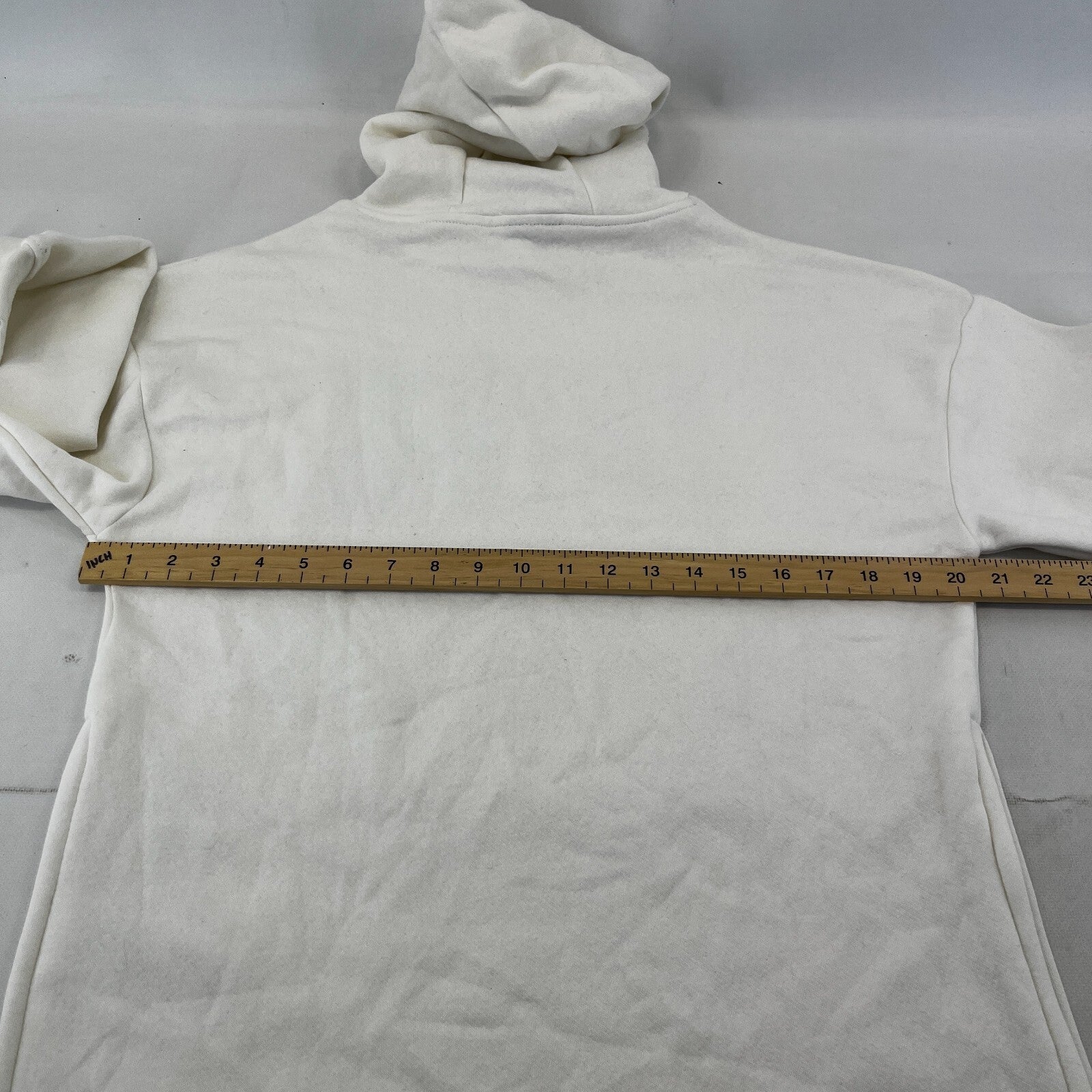 Bench Women's Hoodie Sweatshirt in White with Spellout size 8 Loose Fit - New