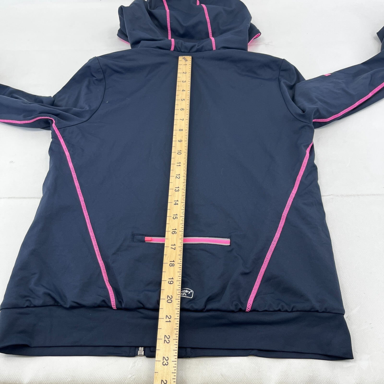 Superdry Tech Softshell Fleece Lined Jacket Black & Pink size M