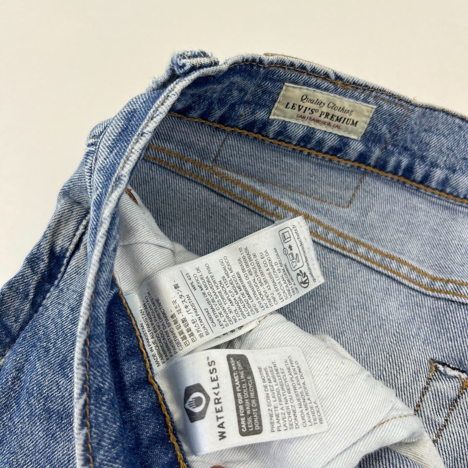 Levi Strauss 514 Jeans Blue Regular Straight Denim W32 L30 Zip Fly Men's Red Tab