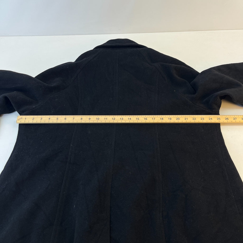 London Fog Men's Wool Blend Overcoat in Black Regular Mid Length size XL