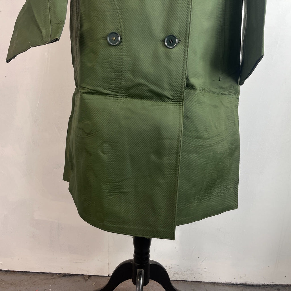 Royal Canadian Police RCMP Mackintosh Trench Coat Dark Green 80s size 5