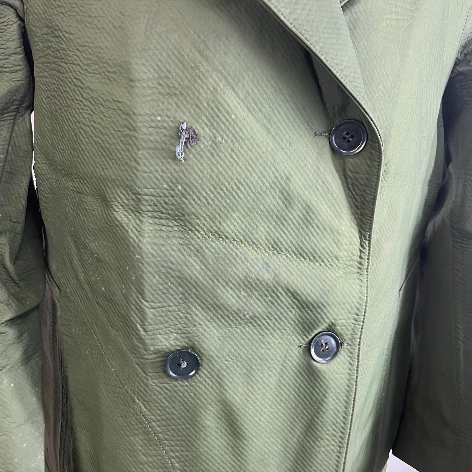 Royal Canadian Police RCMP Mackintosh Trench Coat Dark Green 80s size 5