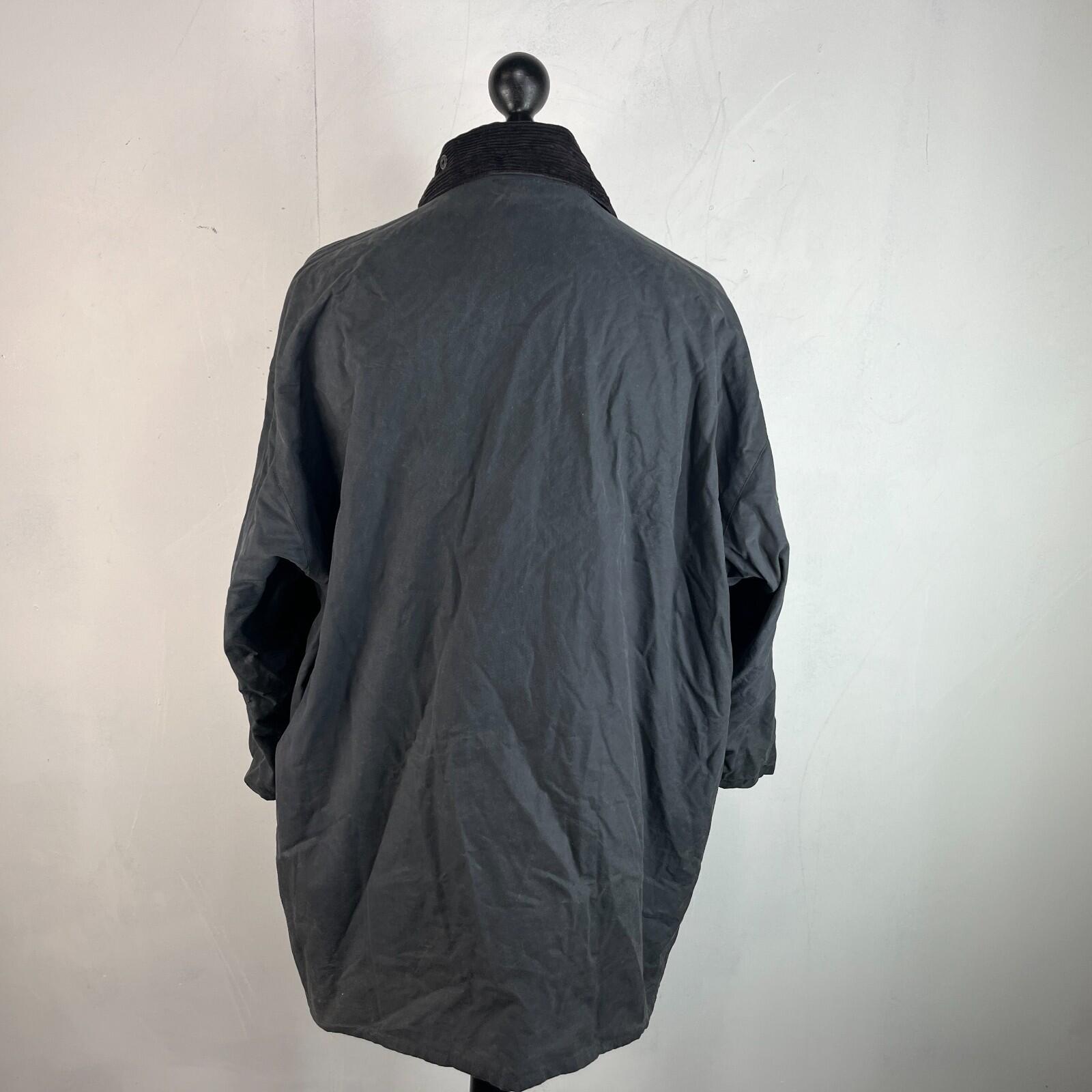 Mc Orvis Wax Jacket Mens size M Black Waxed Coat Made in the UK