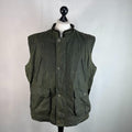 Stones Insulated Gilet Mens Green Waxed size L Shooting Country Vest Jacket