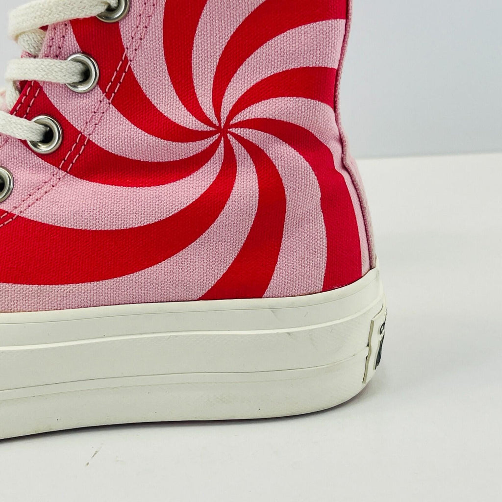 Converse All Star Chuck Taylor Hi-Top Pink/Red Strawberry Swirl Trainers UK 3
