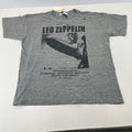Daydreamer Led Zeppelin 1969 Tour Print Distressed T-Shirt Grey size US M UK XL