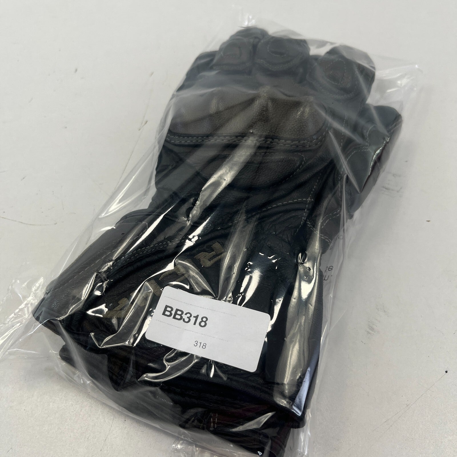 Richa Leather Motorcycle Motorbike Gloves with Hard Armour Black size M