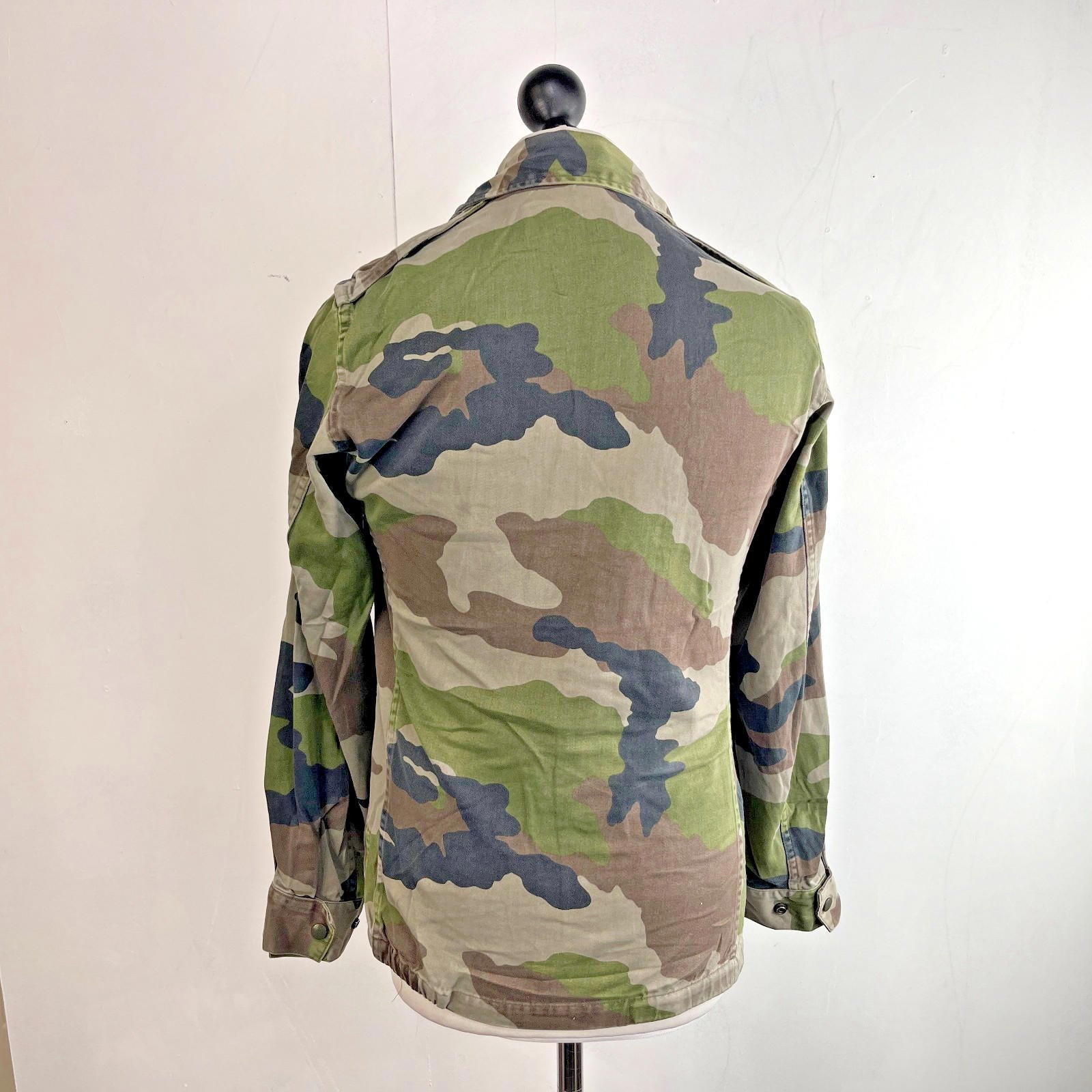 Vintage Socovet French Army Combat Shacket Jacket Camouflage size 88 M (UK Small)