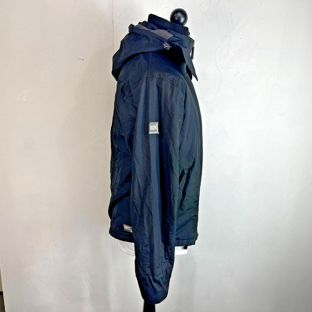 Superdry Original Windcheater Jacket Japan Men’s size Large Black Fleece Lined