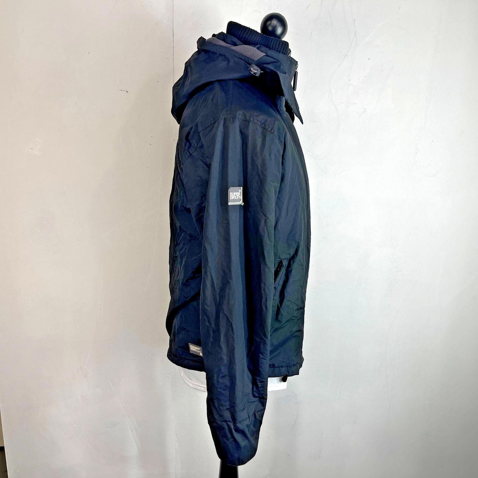 Superdry Original Windcheater Jacket Japan Men’s size Large Black Fleece Lined