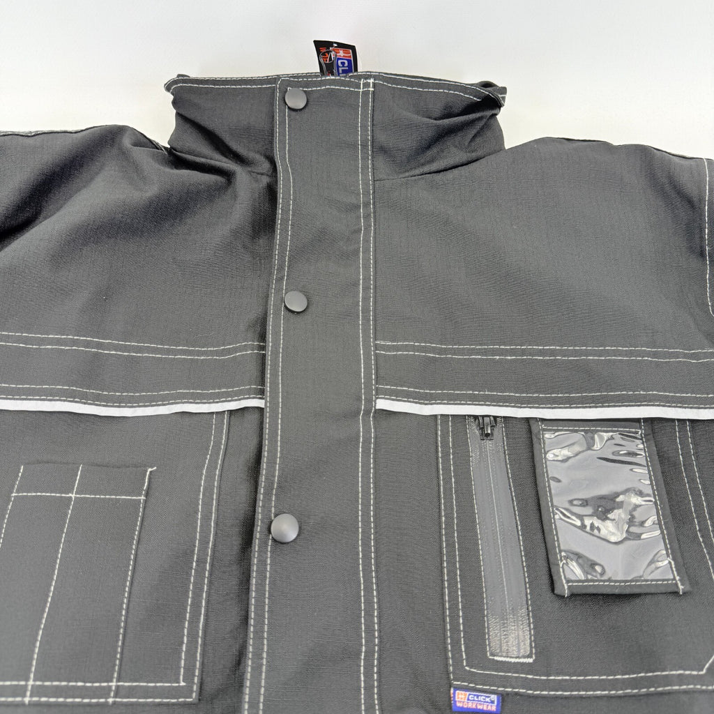 Beeswift Click Waterproof Padded Jacket Quilted Safety Coat size M Stow Hood