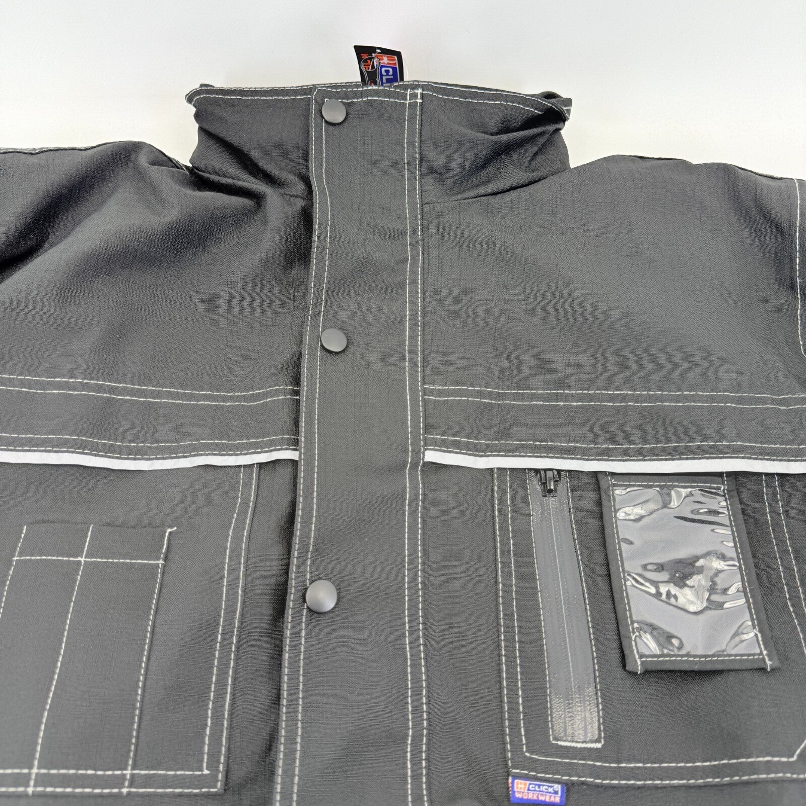 Beeswift Click Waterproof Padded Jacket Quilted Safety Coat size M Stow Hood