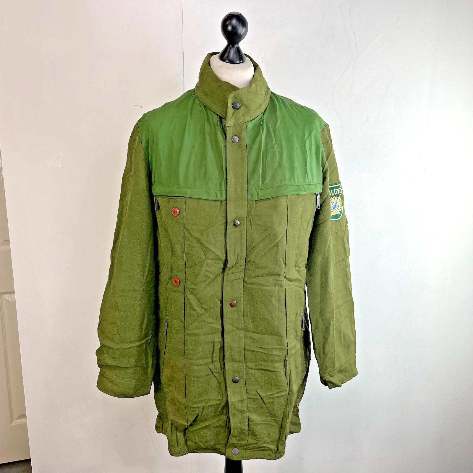 Vintage 1983 Wagner & Co German Polizei Police Heavy Jacket size EU 50 (UK Large) + Badge