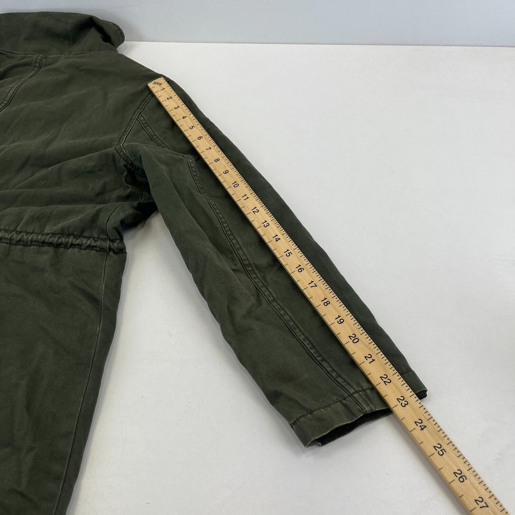 Old Navy Womens Khaki Green Parka Vintage Insulated Scooter Jacket size Medium