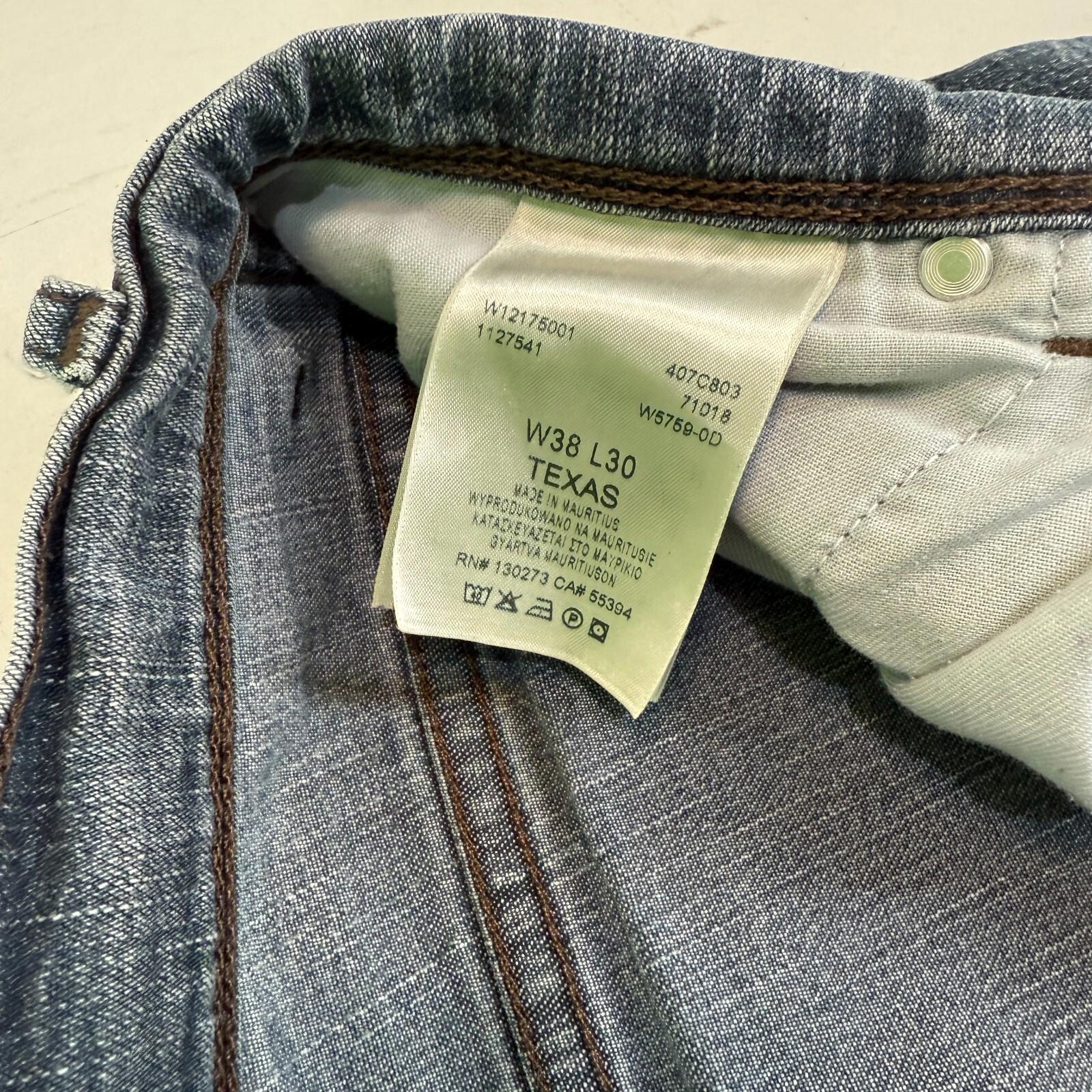 Wrangler Texas Cowboy Jeans Mens W38" L30" Medium Grey Straight Leg