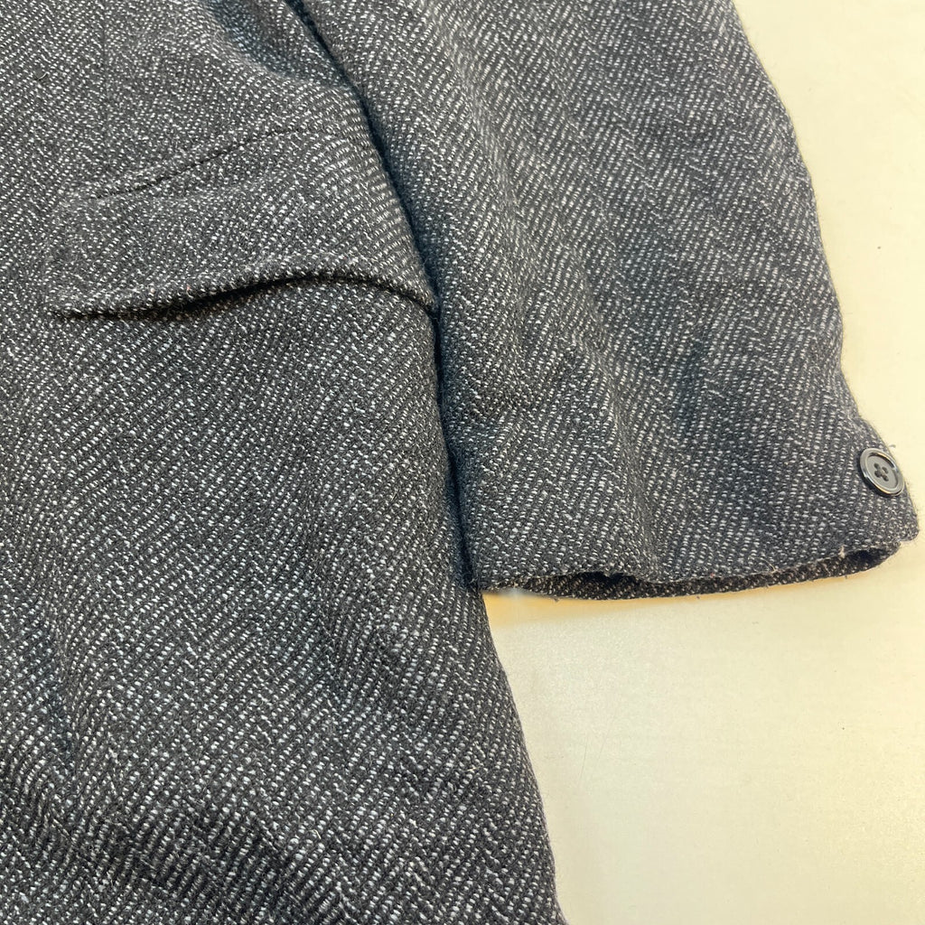 Vintage Hornes of London Mens Wool Overcoat Grey Gannex Cloth 42R Bros