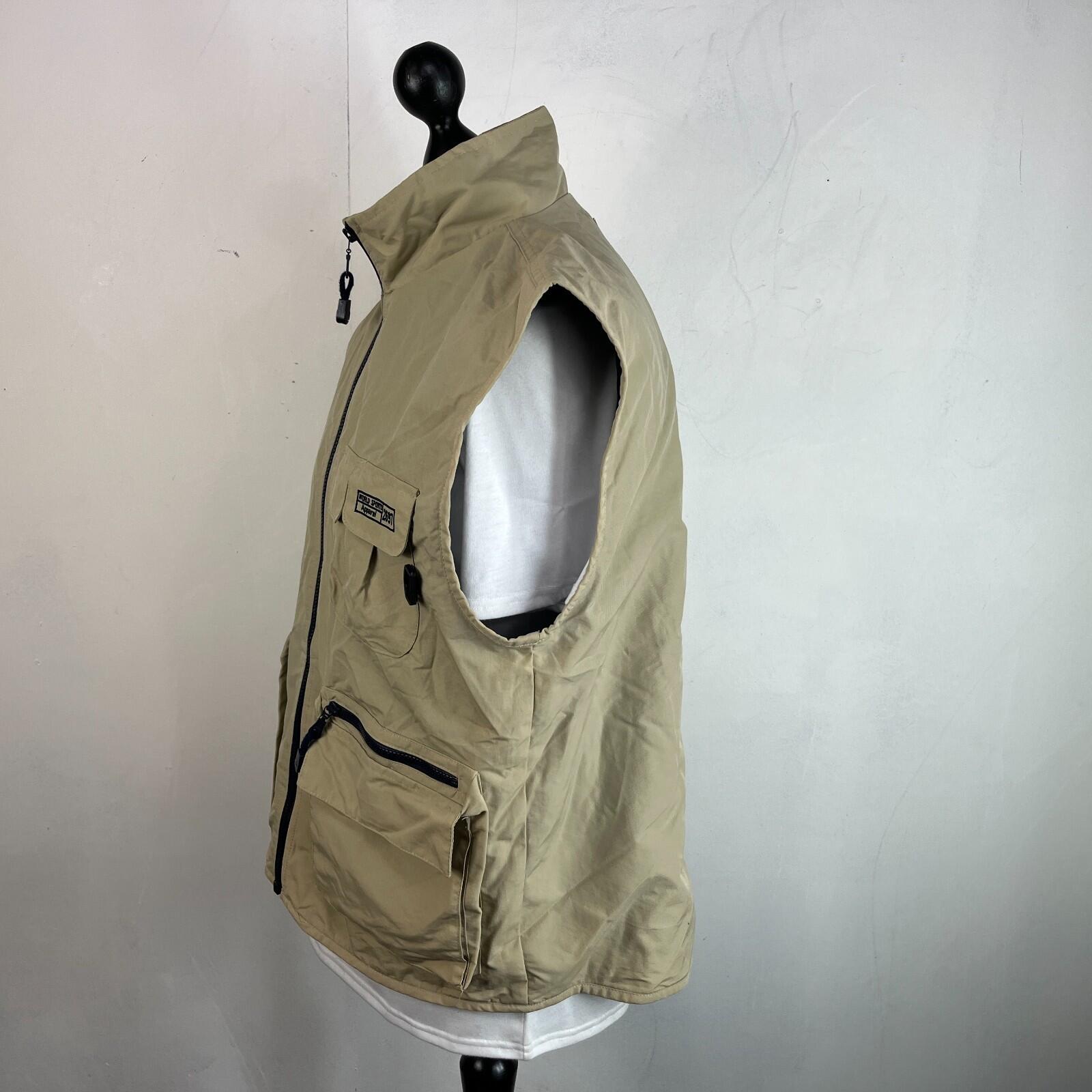 Hummel Hybrid Utility Vest Cargo Gilet Sleeveless Jacket size L Beige