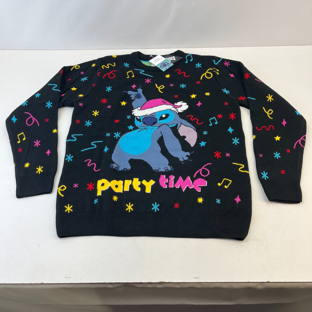 Disney Lilo and Stitch "Party Time" Jumper size M Festive Christmas - New