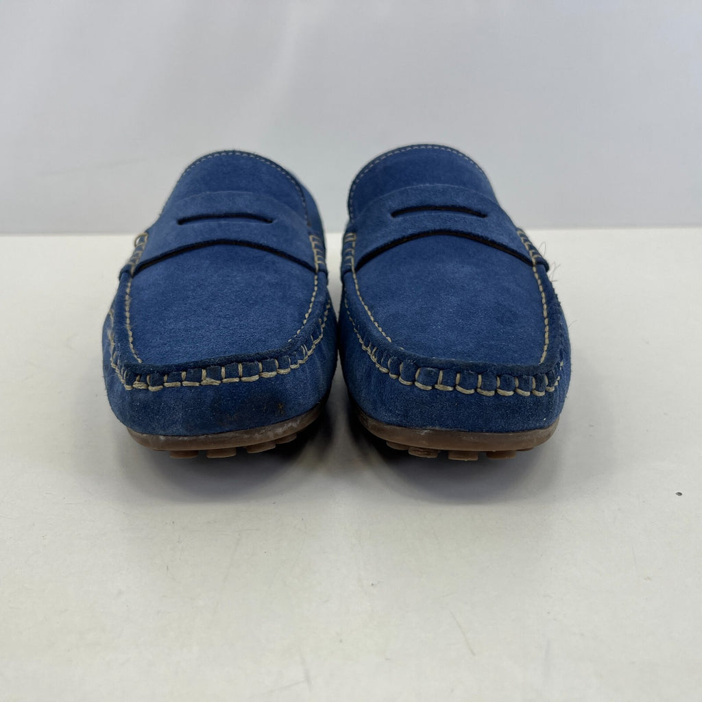 Chatham Parker Shoes Men’s Suede Leather Moccasin Loafers size 8 Admiral Blue