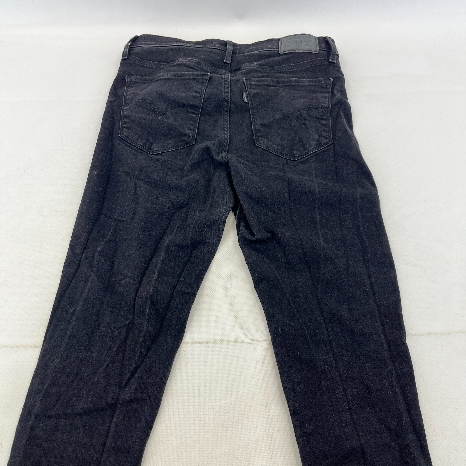 Levi's 720 High Rise Super Skinny Jeans W30" L29" - Black Cotton Denim