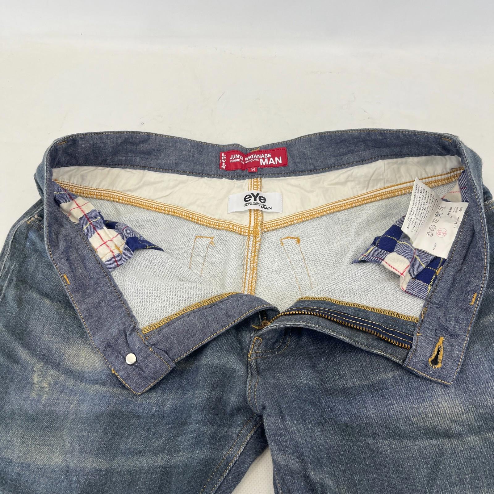 Junya Watanabe Man Levi’s EYE Print Jeans Made in Japan size M Leg 29"