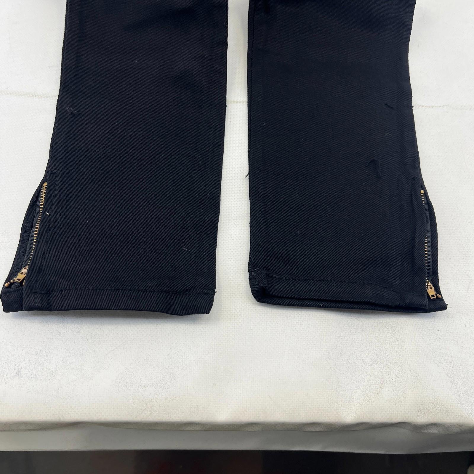 Criminal Damage Drainpipe Jeans Black W25 Skinny Fit Y2K Denim NWT Streetwear