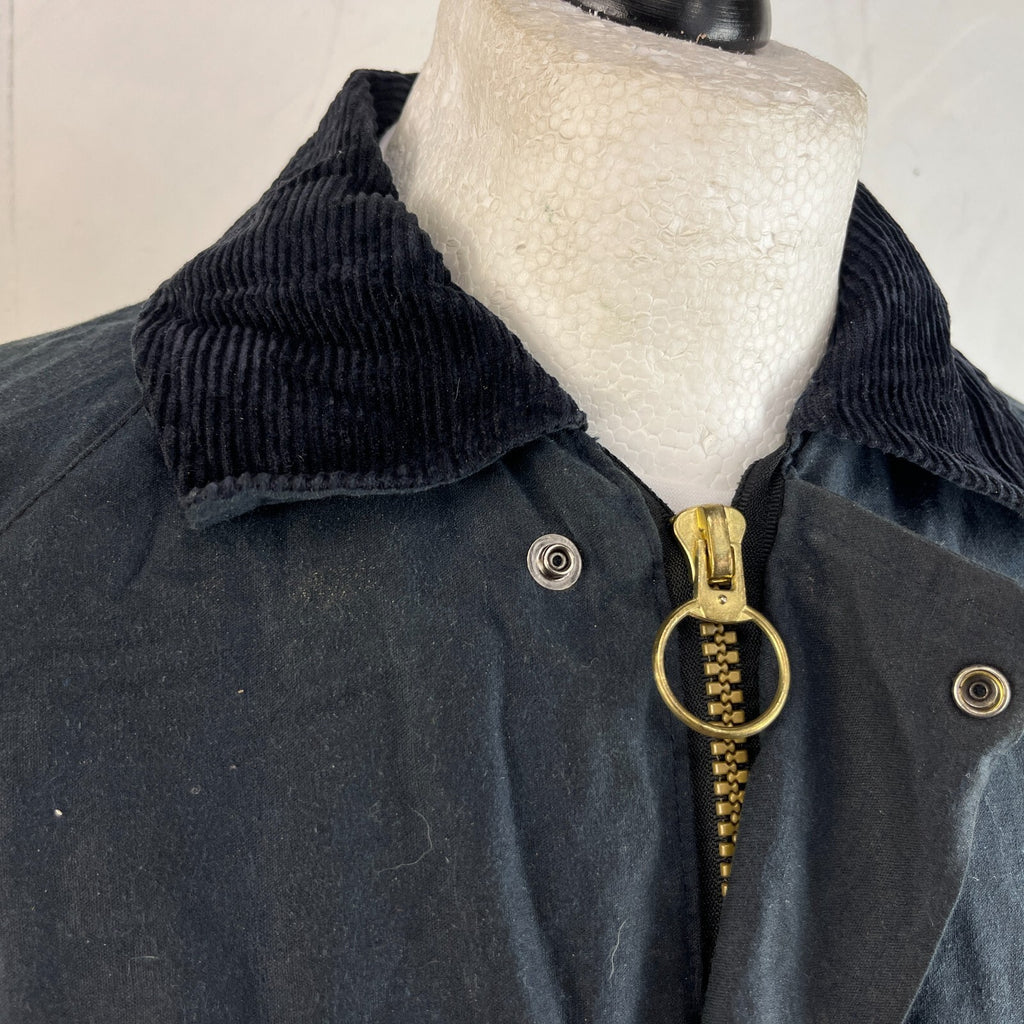 Jurgen Loesdau Wax Jacket in Black Waxed Cotton size 2XL
