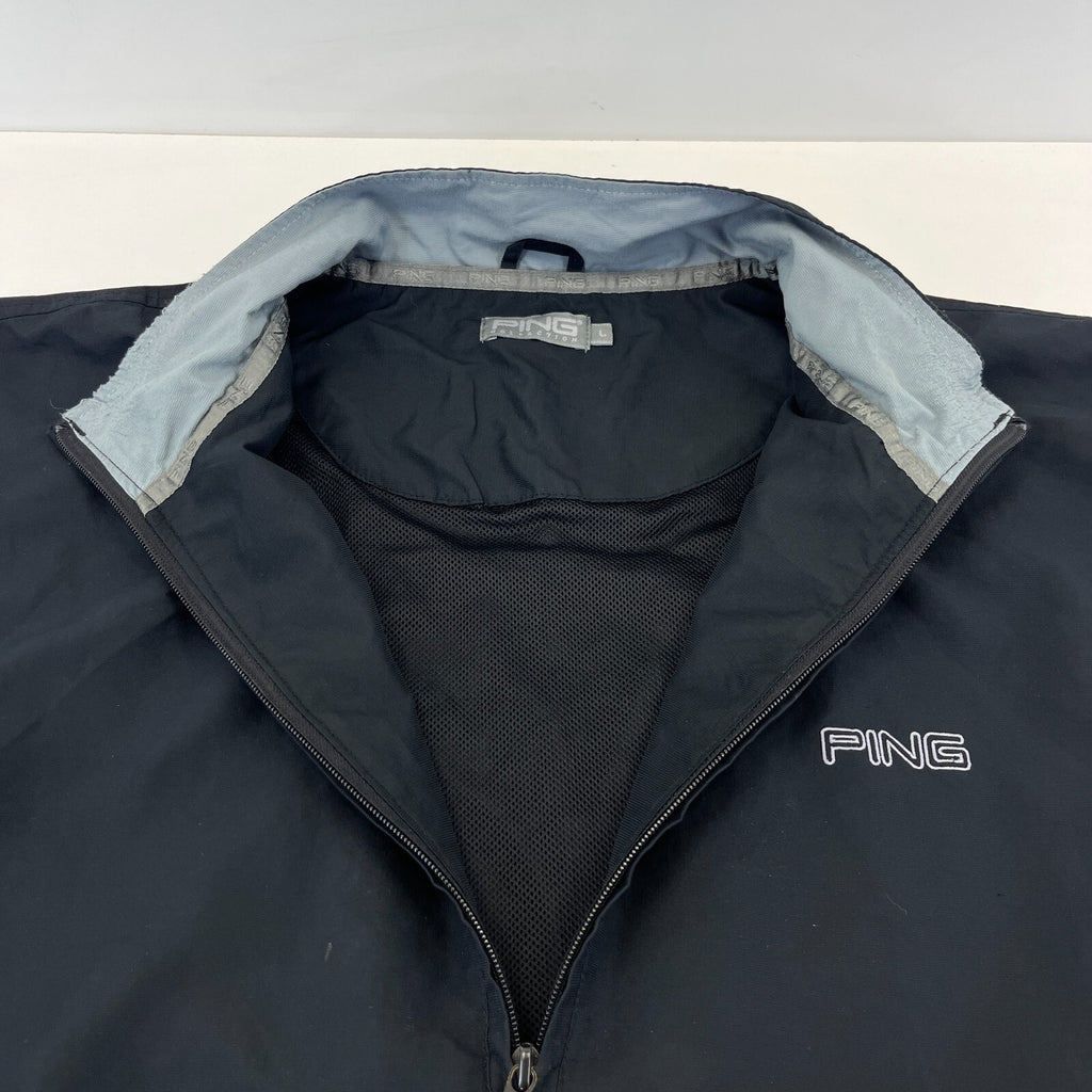Ping Collection Men's Half Zip Golf Jacket Short Sleeve in Black 1/2 Zip size L