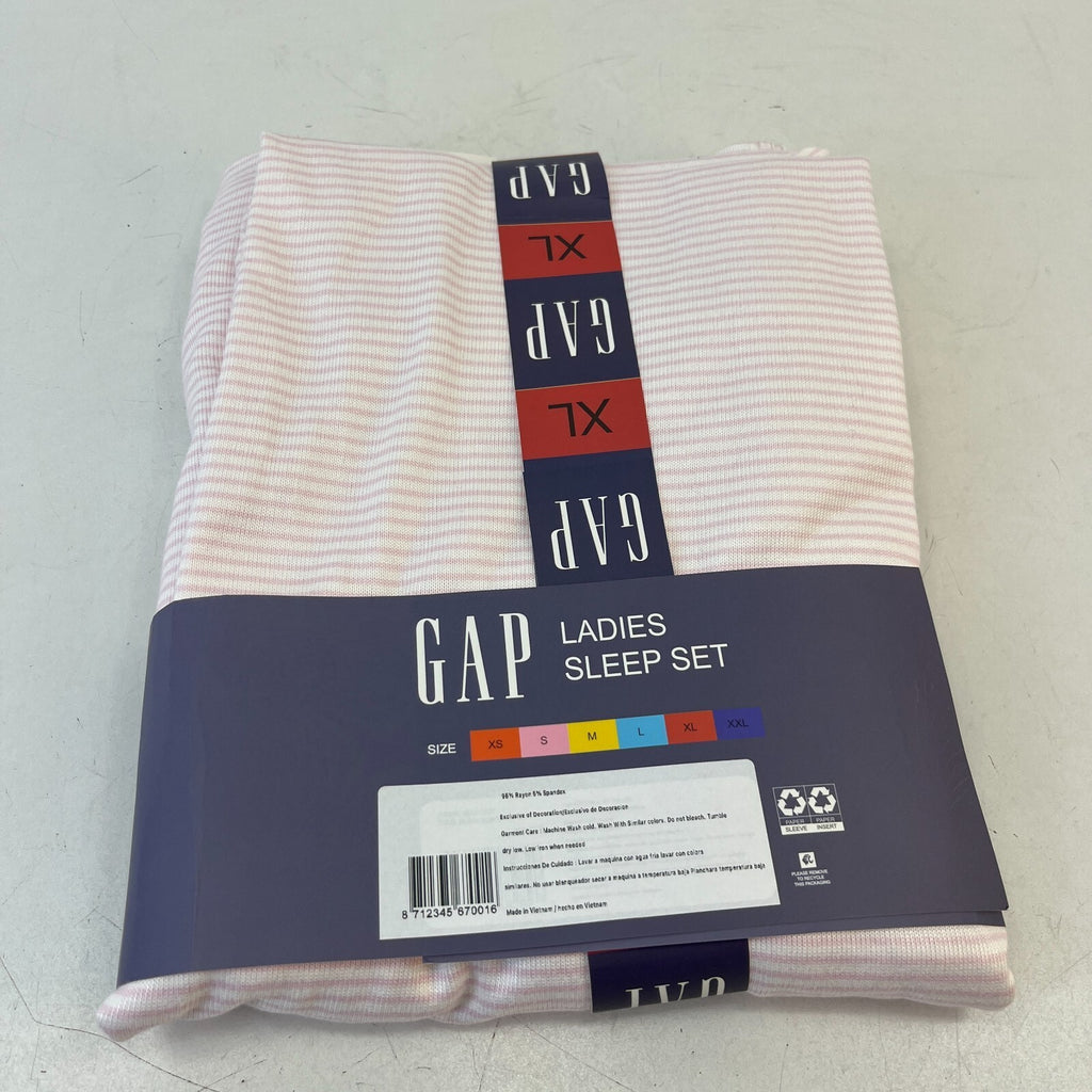 Gap Womens Pyjamas Sleep Set Night Top 2 Piece Loungewear in Pink size XL