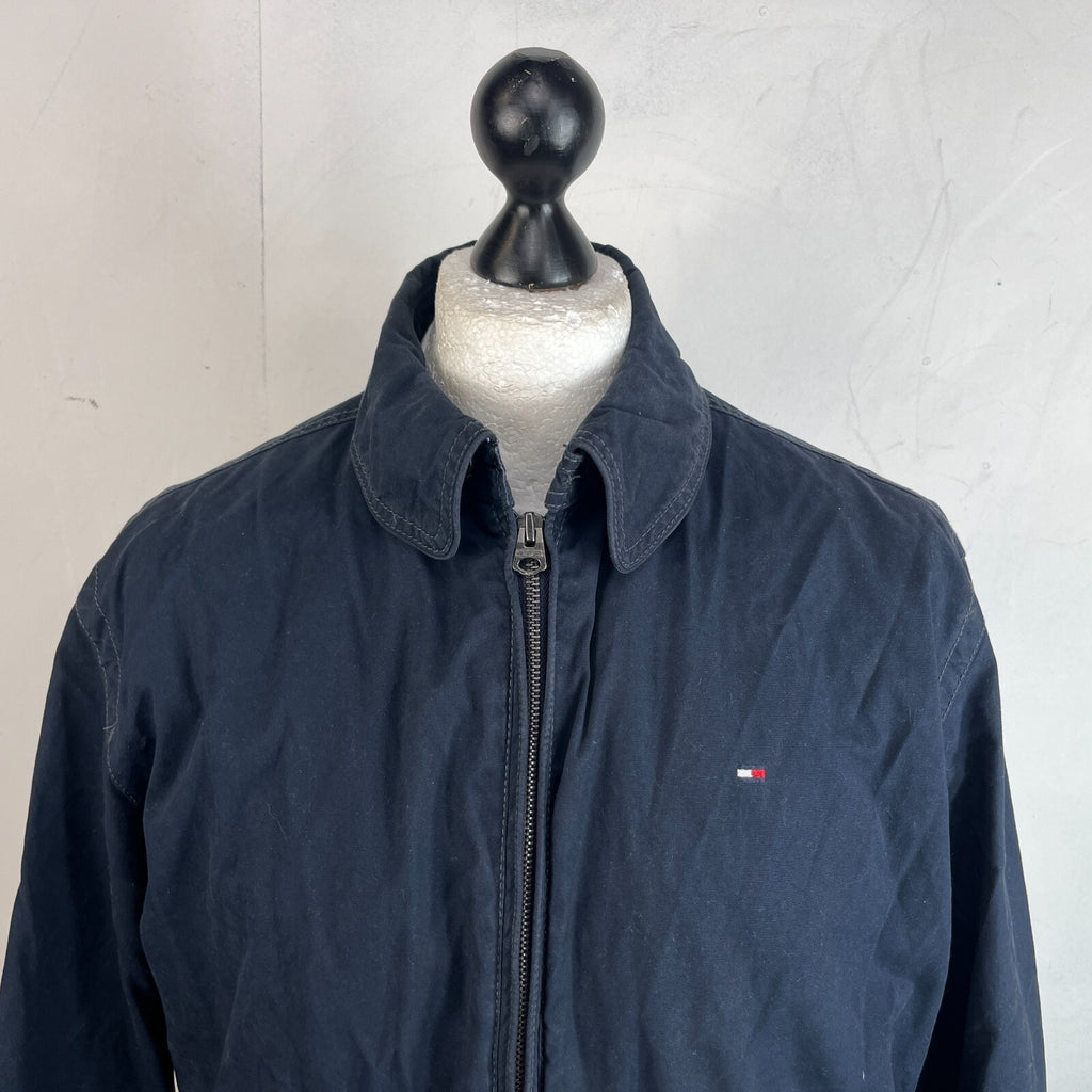 Vintage Tommy Hilfiger Y2K Chino Jacket Navy Blue Cotton Men's size Large