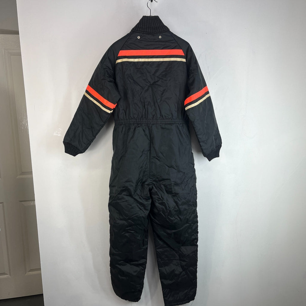 Vintage Western Field Ski Suit One Piece 90s Snowsuit Winter Black Womens size M