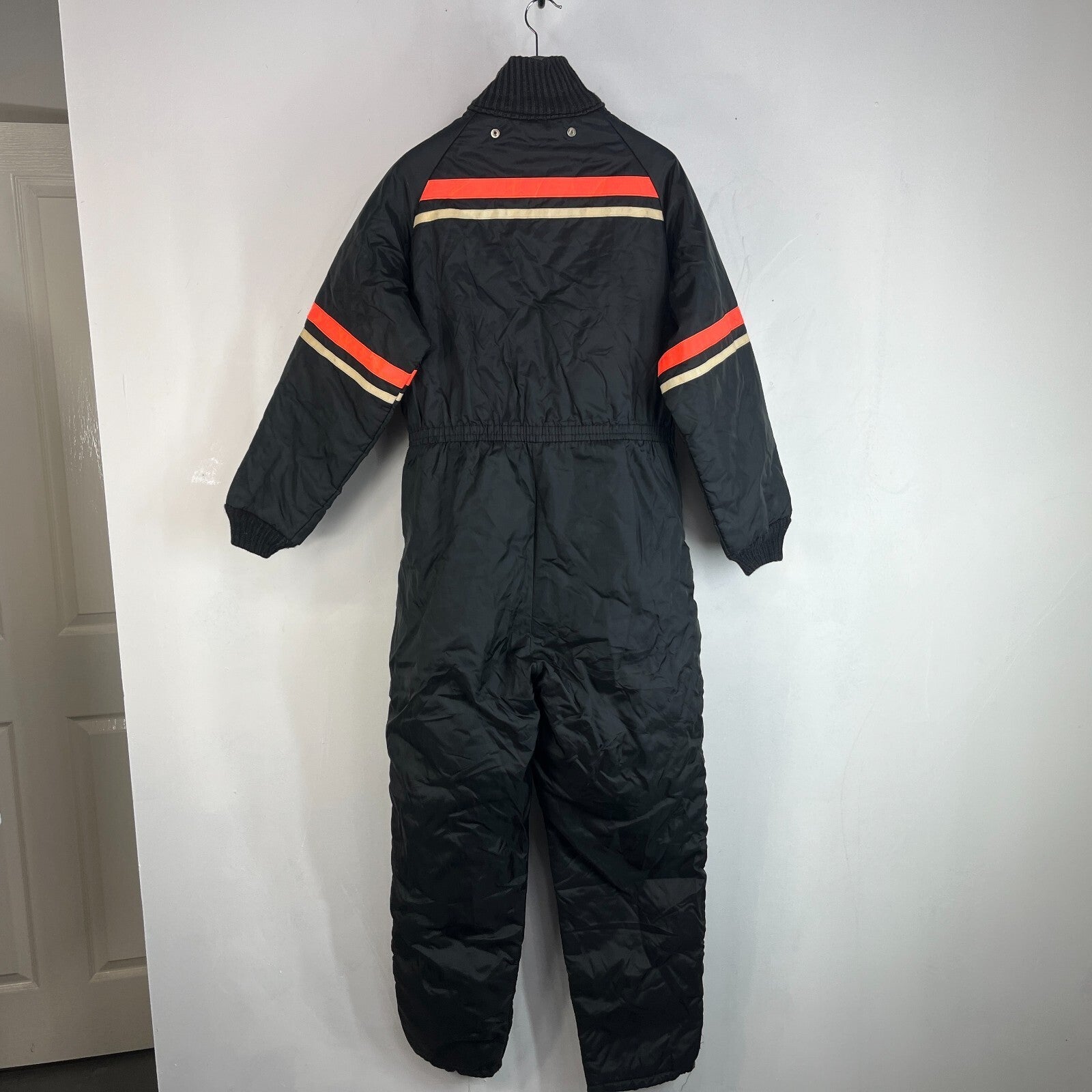 Vintage Western Field Ski Suit One Piece 90s Snowsuit Winter Black Womens size M