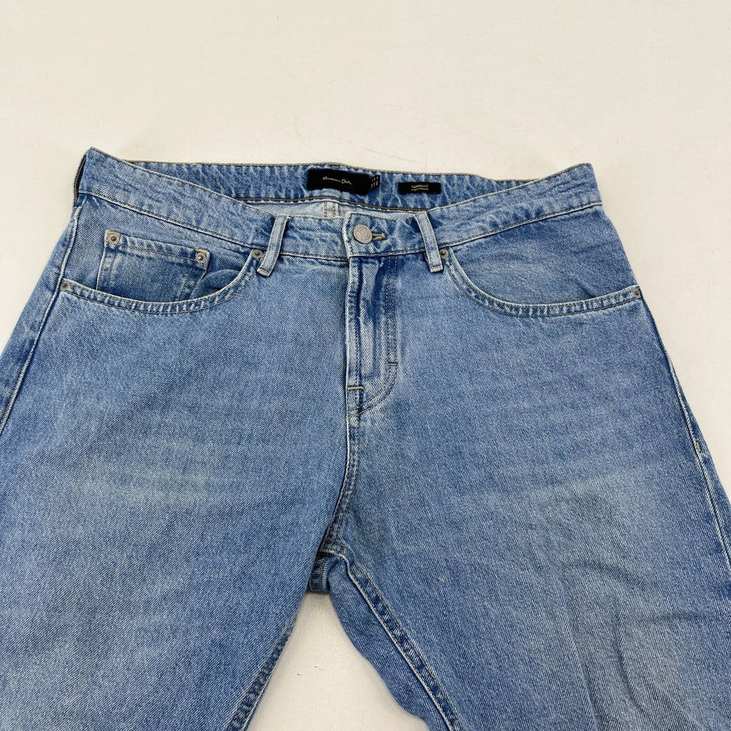 Massimo Dutti Men’s Jeans Mid Blue Denim Straight Leg 5-Pocket W36" L30"