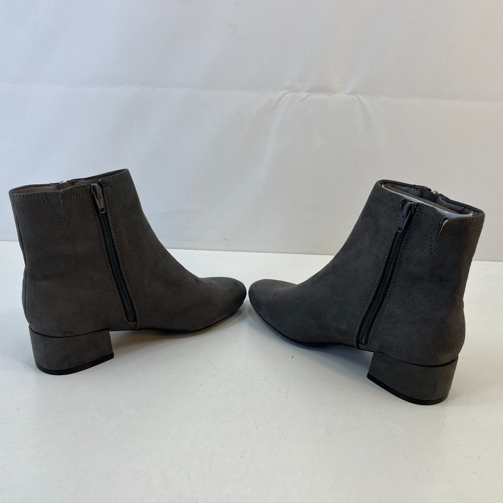M&S Women’s Vegan Faux Suede Almond Toe Ankle Chelsea Boots Grey UK 5 EU 38