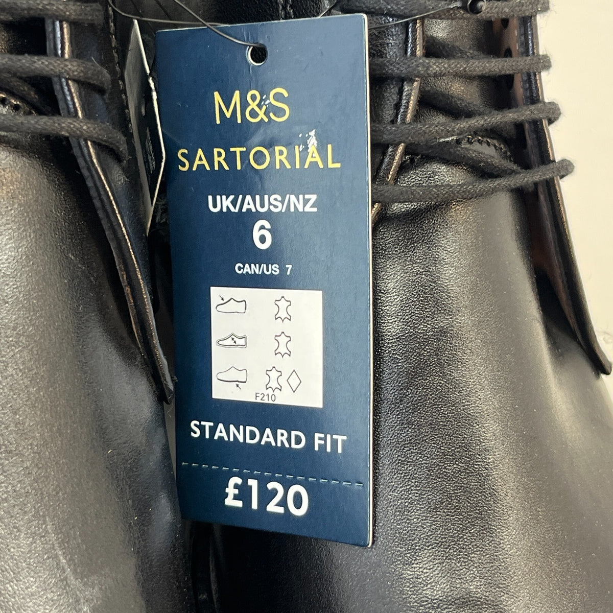 Marks and Spencer Sartorial Black Leather Smart Luxury Boots UK 6 RRP £120 - New