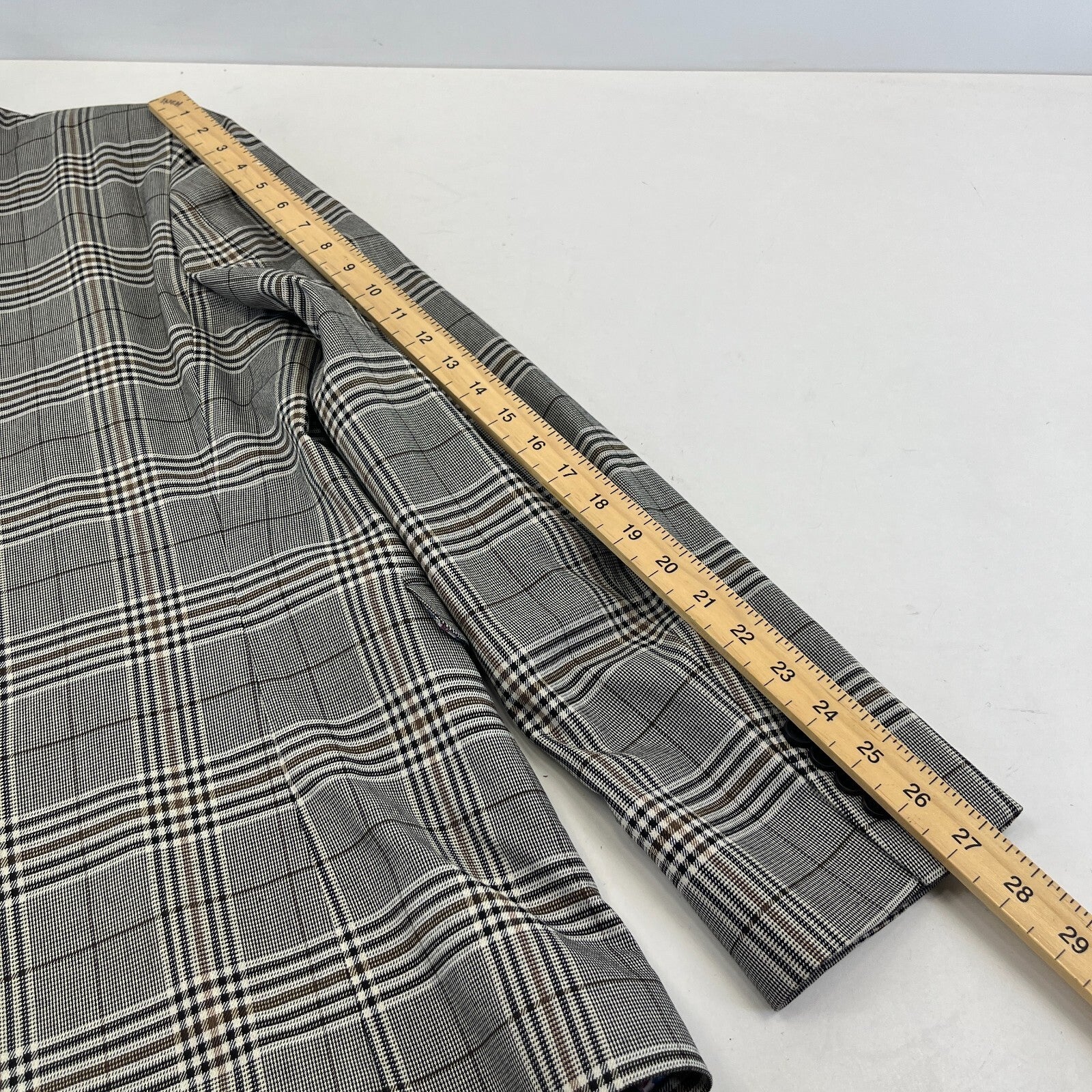 Next Tailoring Men's Grey Check Suit 44L Dark Grey W36 L31 Trousers Skinny Fit