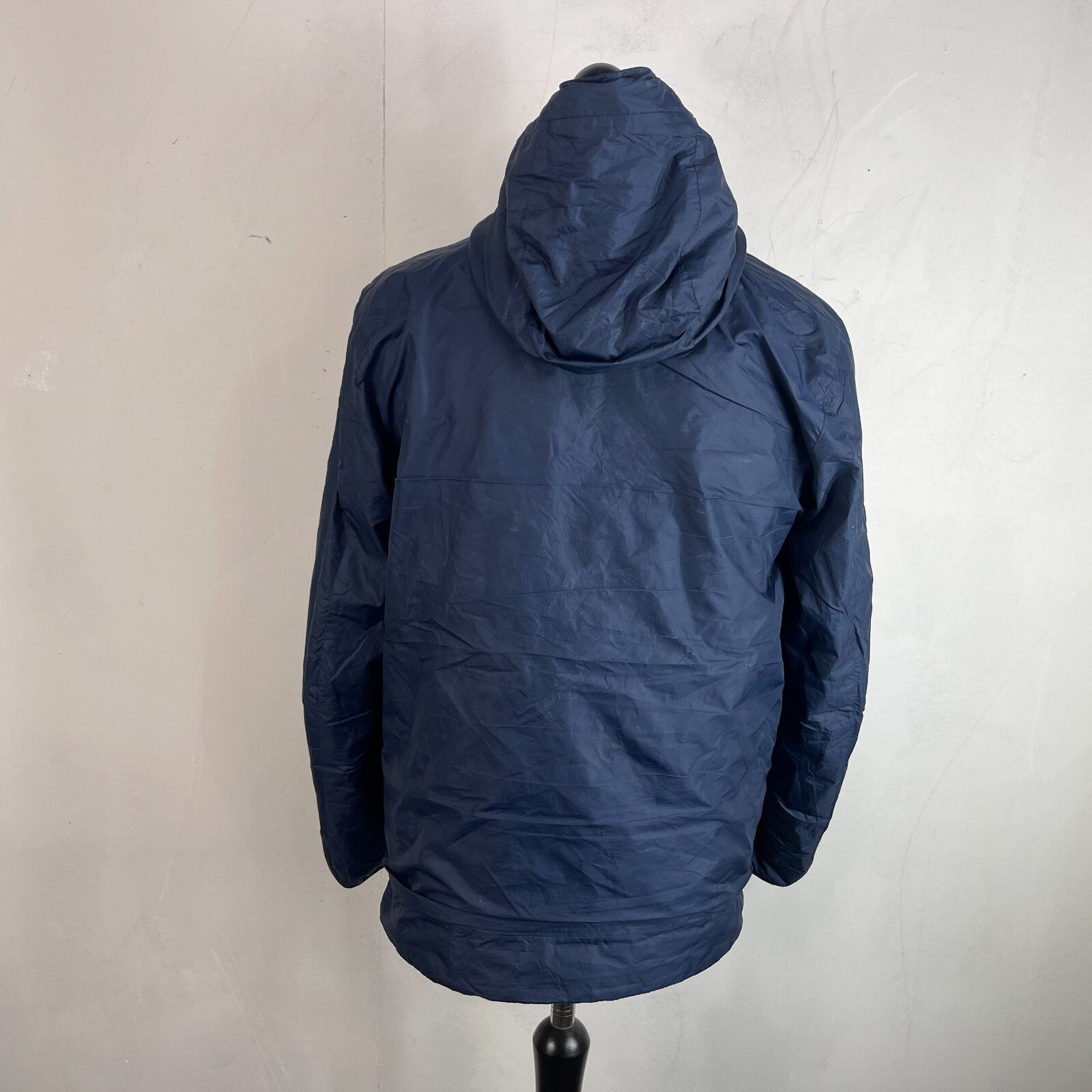 Nike Sportswear Jacket Men's size M Navy Blue Windrunner Windbreaker Hood Lined