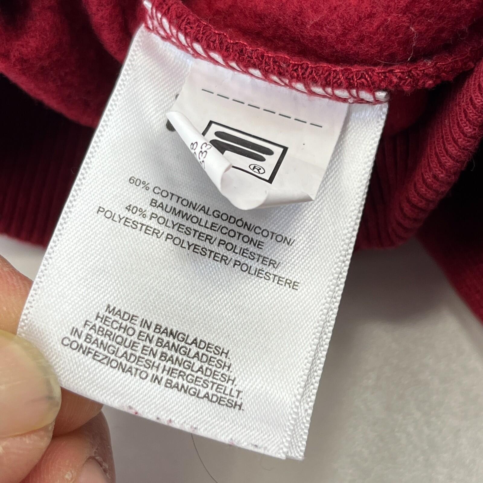 Fila Retro Men's Spellout Hoodie in Red size Small - Near Mint
