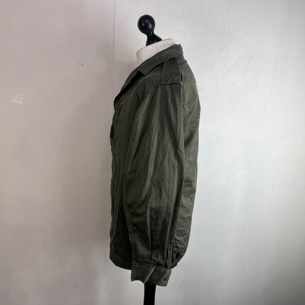 Custom Fragile Earth Print French Military Army Combat Jacket Green size 104L