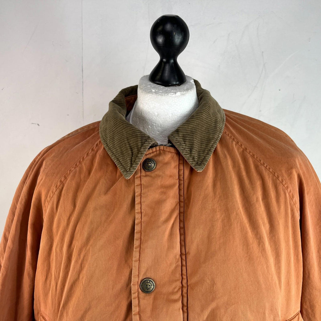 Burberry’s Distressed Look Country Jacket size XL in Orange - Corduroy Collar