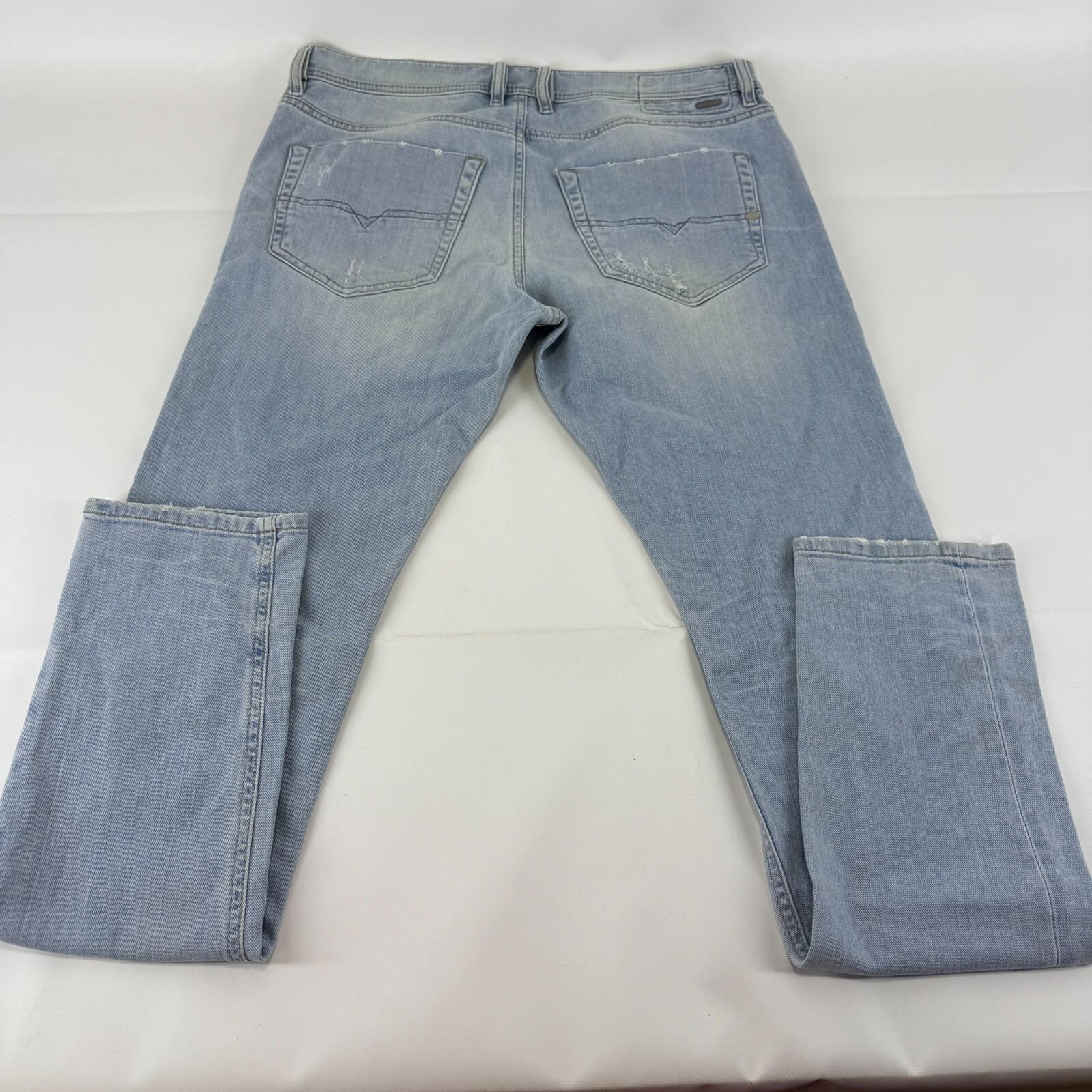 Diesel Tepphar Distressed Jeans Carrot Slim Womens W32" L32" Blue Stretch Cotton