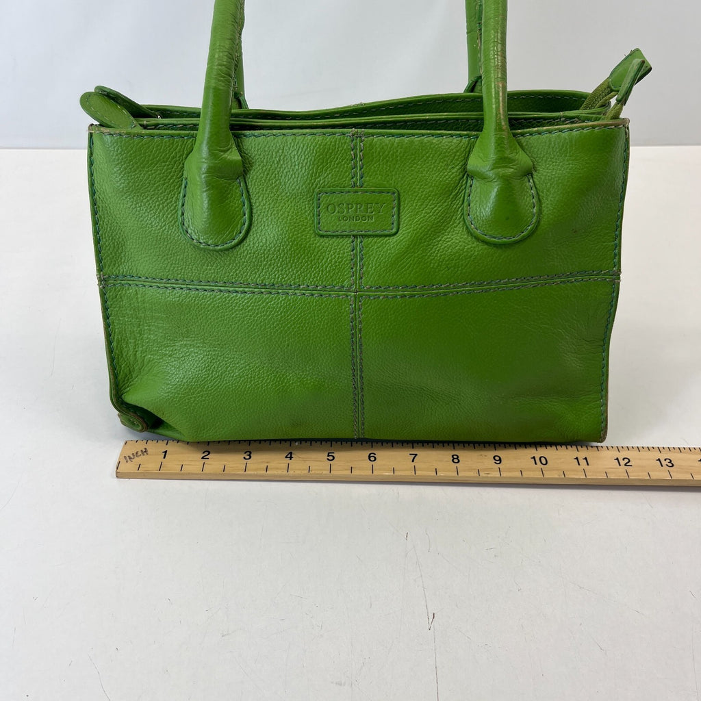 Osprey London Women's Handbag Green Leather Medium Shoulder Bag