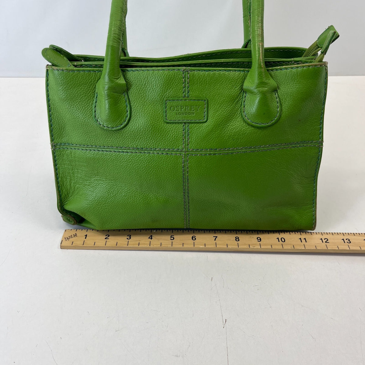 Osprey London Women's Handbag Green Leather Medium Shoulder Bag