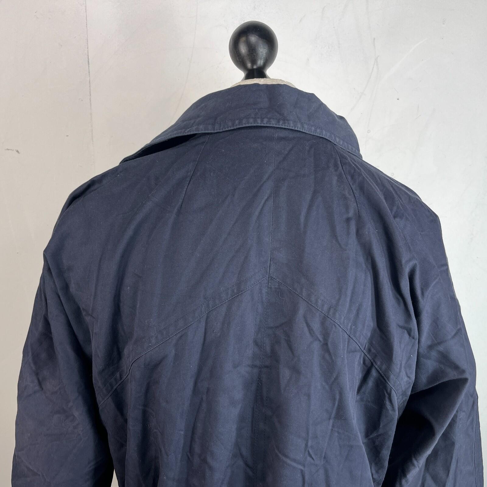 Vintage C&A Women's Lined Trench Coat with Belt Navy Blue size 46